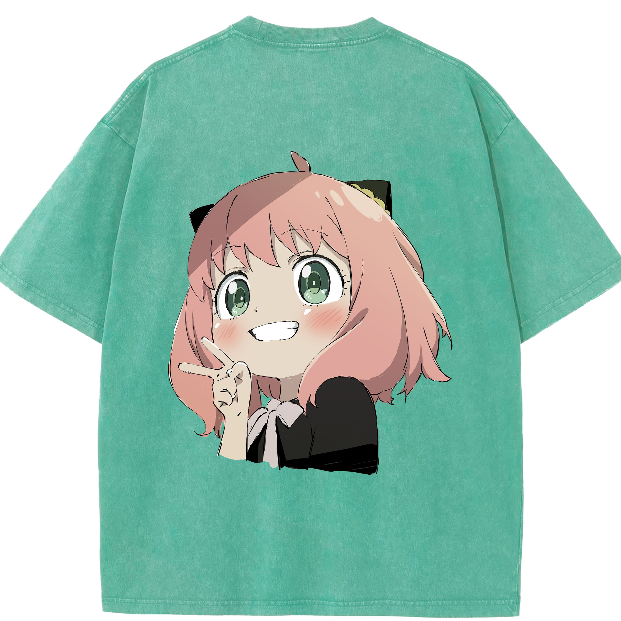 （画像用） SPY×FAMILY间谍家家酒 綿100% ヴィンテージ風 半袖Tシャツ（背面プリント）